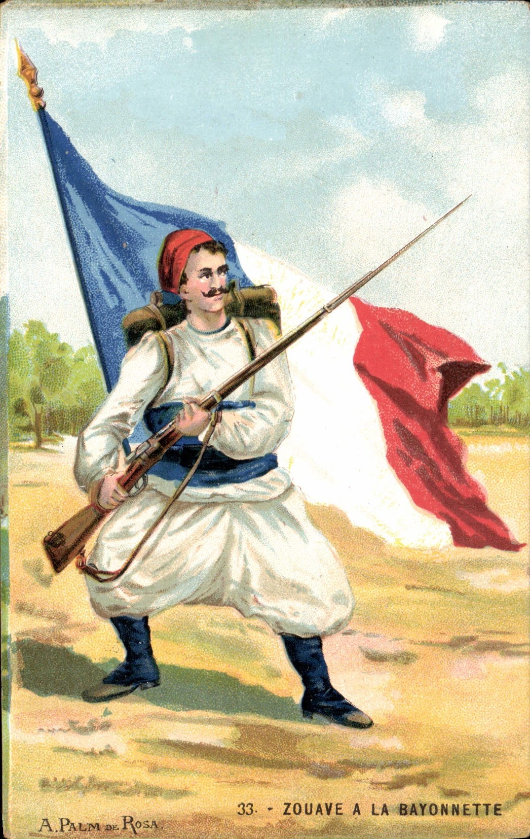 Zouave à la bayonnette — A. Palm de Rosa, n°33