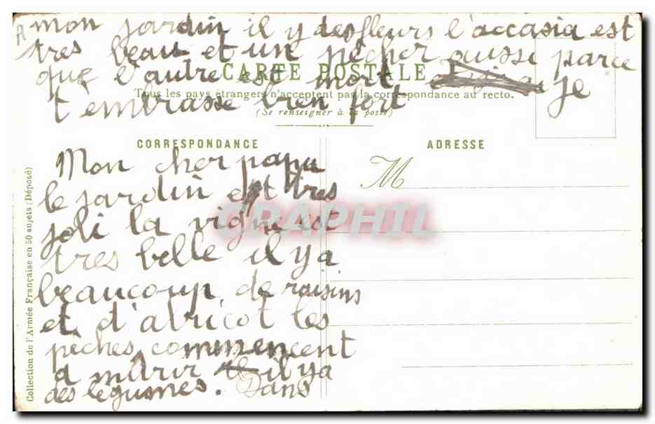 Zouave à la bayonnette — A. Palm de Rosa, n°33 — Back