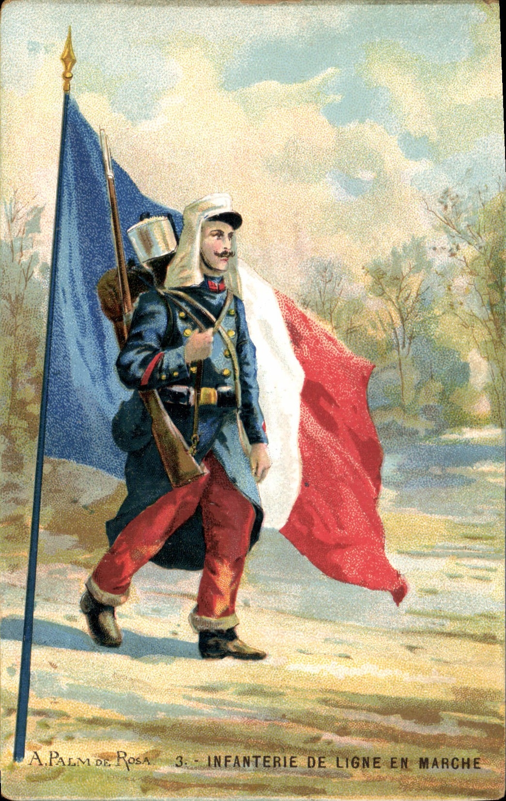 Infanterie de Ligne en Marche — A. Palm de Rosa, n°3