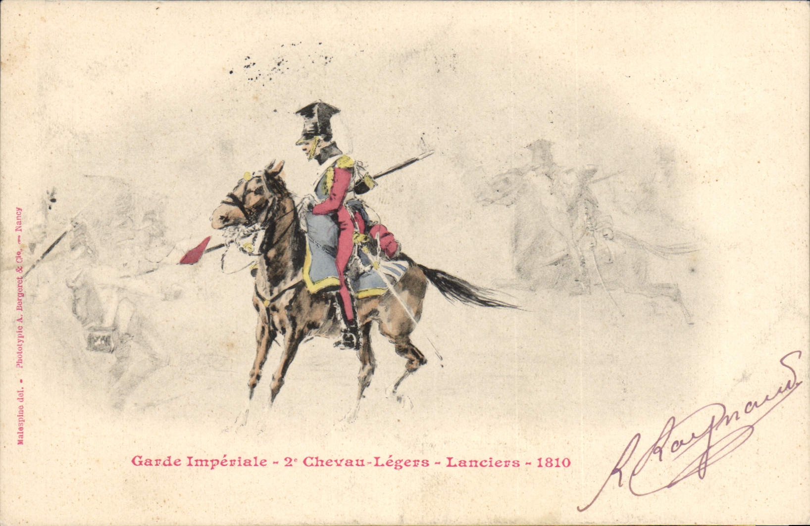 Kaiserliche Garde - 2. Leichtreiter - Lanzer - 1810 — Phototypie A. Bourguez & Cie - Nancy