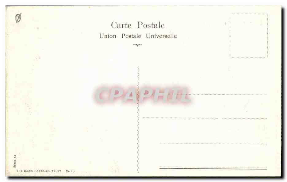 Louxor - Le Temple — vue du Nil et des ruines — The Cairo Postcard Trust, série 54 — Rückseite