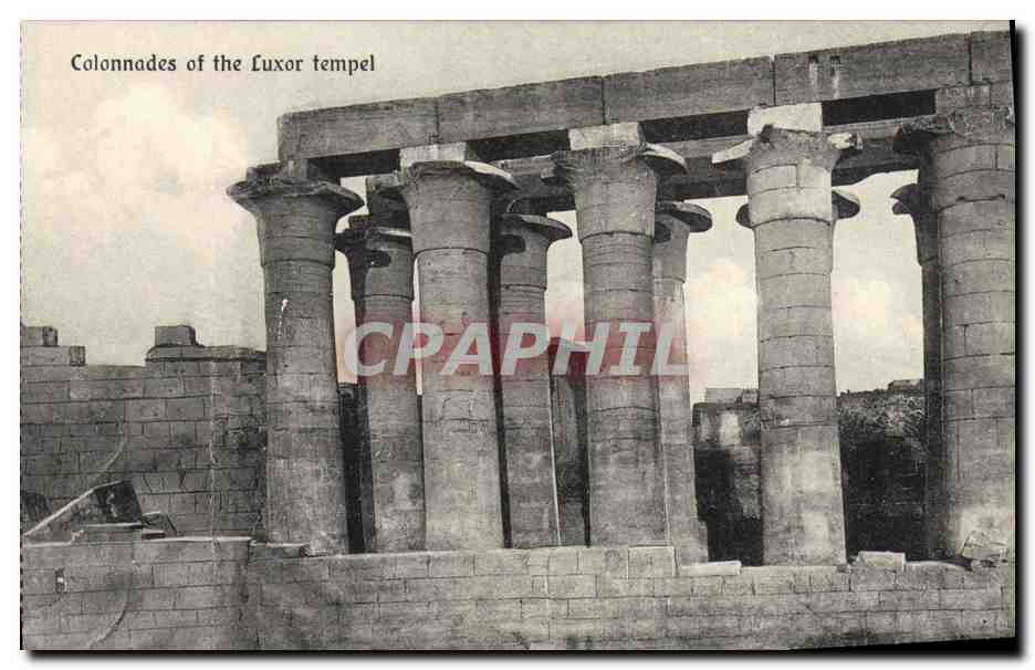 Colonnades du temple de Louxor — Éditeur : The Cairo Postcard Trust, série 23
