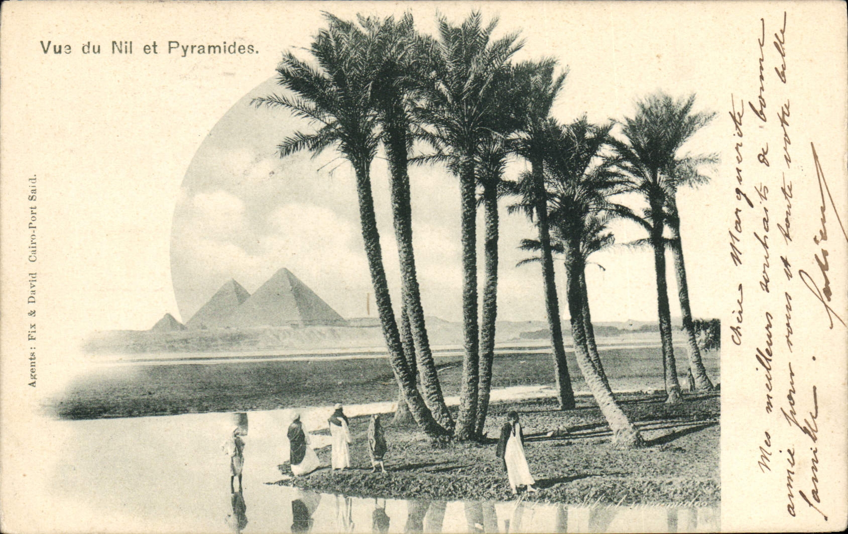 Vue du Nil et Pyramides — Agents : Fix & David, Cairo-Port Said