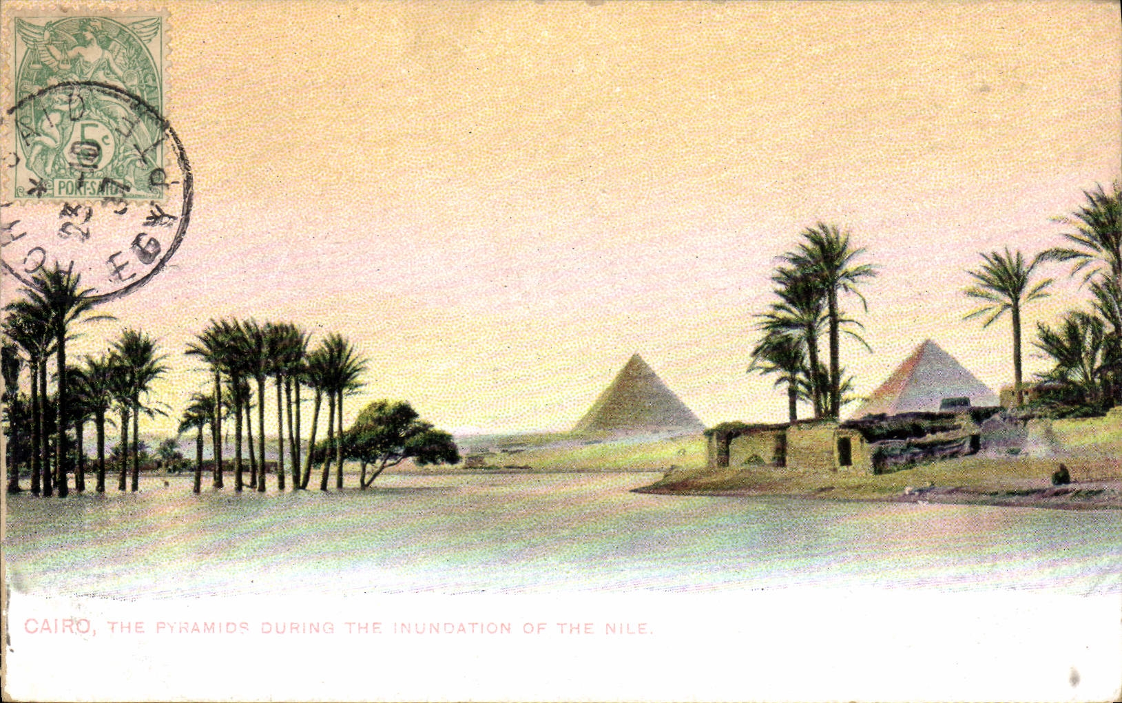 Cairo, les pyramides durant l'inondation du Nil — Lichtenstern & Harari, n° 76