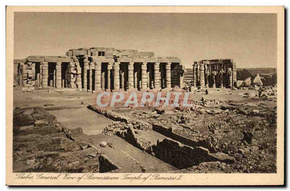 Thèbes — Vue générale du temple de Ramesseum de Ramsès II — Gaddis & Seil, Luxor, série 105 n° 229