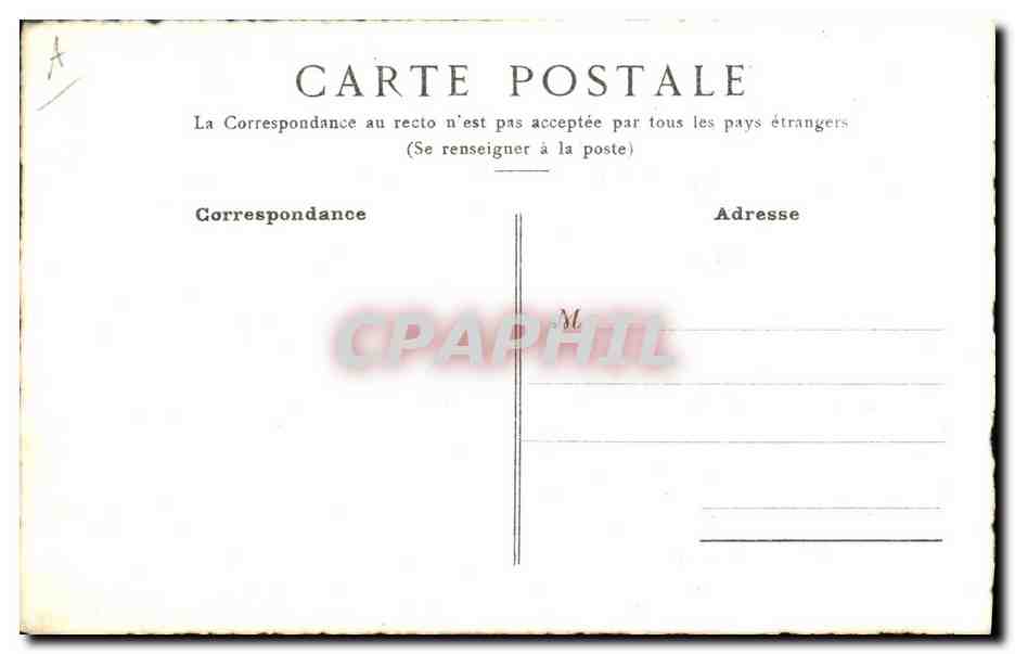 Jeune femme — paysage côtier — dessin de Ch. Gouil — Rückseite