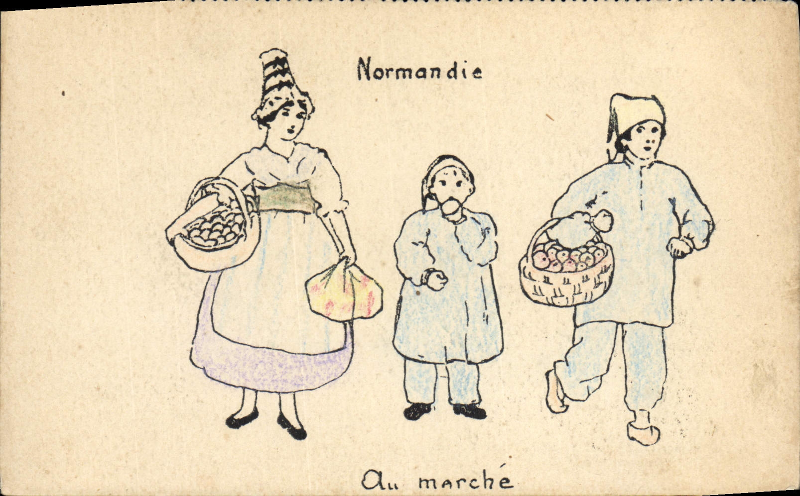 Normandie — Au marché — Édition Française, Série P.F. N°14