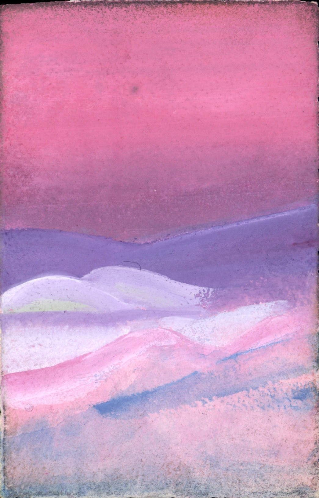 Paysage abstrait aux teintes roses et violets — éditeur CPAPHIL, n° III