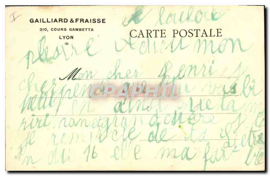 CPA Fantaisie (dessin a la main) Enfant Berger — Rückseite
