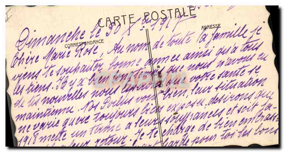 Fleurs et arbre — Meilleurs Souhaits — Carte postale — Verso