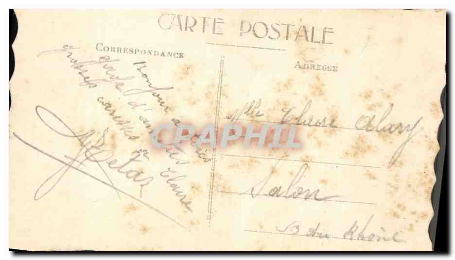 Fleurs et paysage — Affection Souvenir — Carte postale — Verso