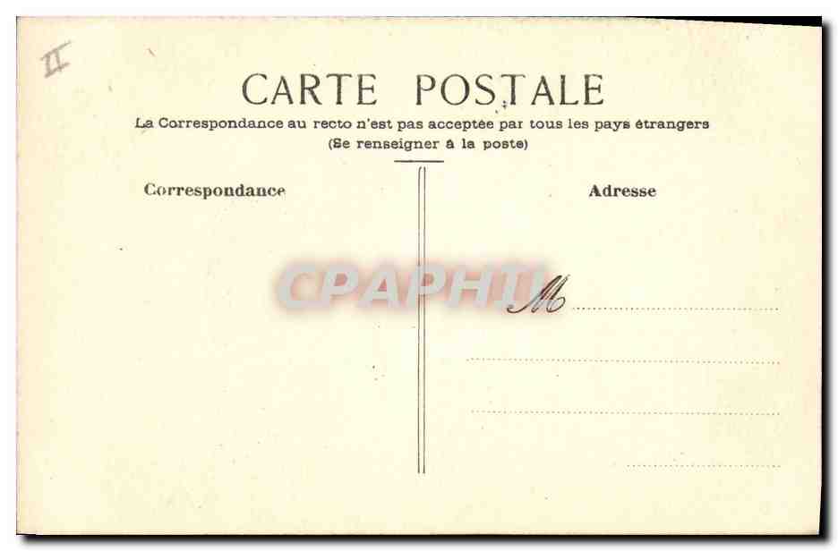 Oiseau exotique sur branche — dessin à crayons de couleur — carte postale vierge — Verso