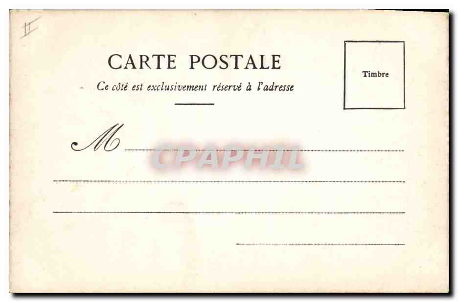 Oiseaux au bord de l'eau — illustration à l'aquarelle — carte postale non éditée — Verso