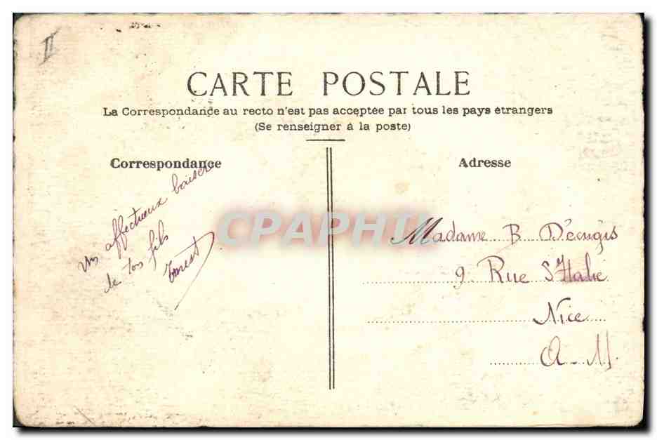 Tour de Toulouse — vue peinte à l'aquarelle — éditeur ED — Verso
