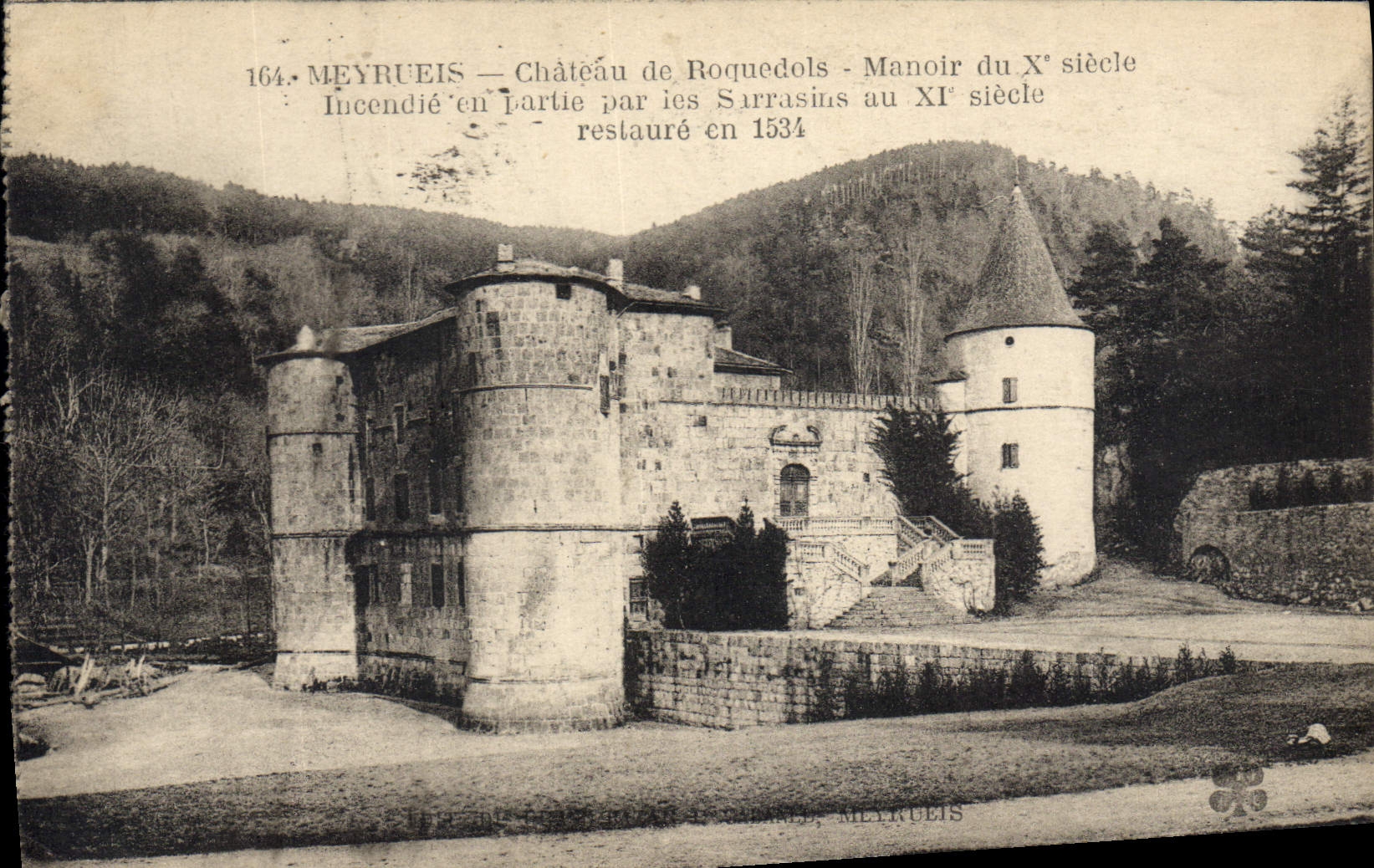 CPA Meyrueis Chateau de Roquedois Manoir du X siecle incendie en partie par les Sarrasins au XI siec