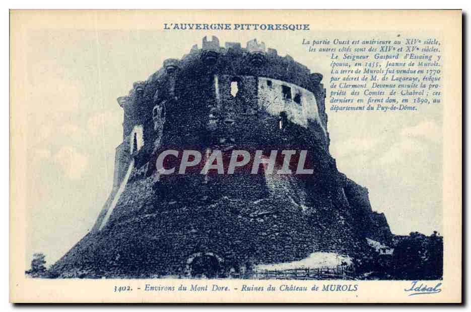 CPA L'Auvergne pittoresque Environs du Mont Dore Ruines du chateau de Murols 
