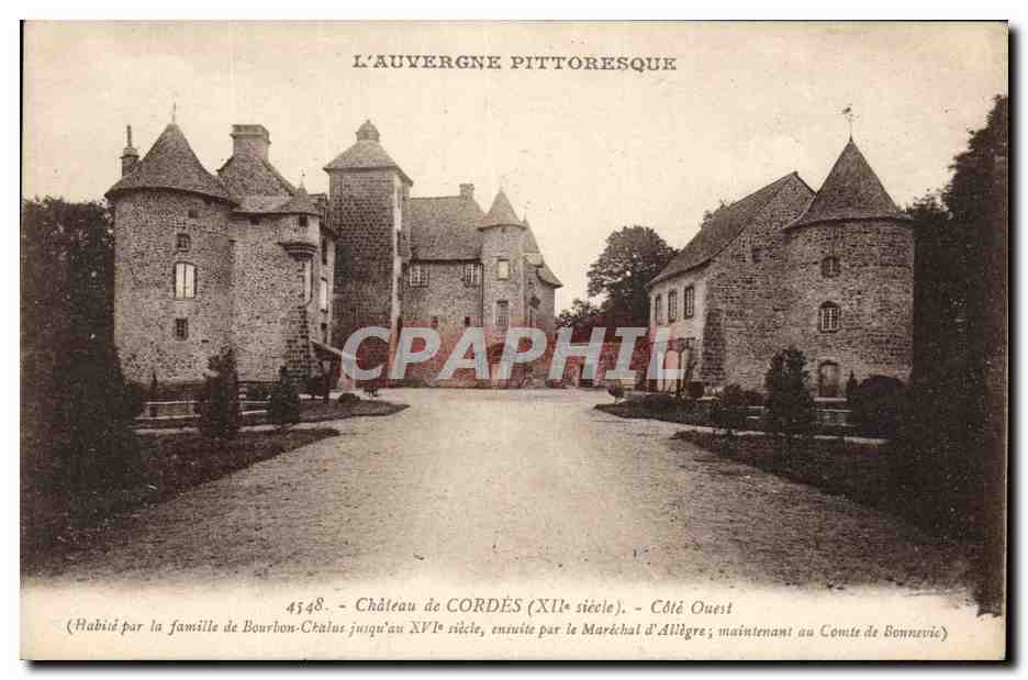 CPA L'Auvergne pittoresque Chateau de Cordes (XII siecle) Cote ouest 