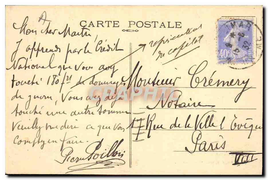 CPA Montelimar Le vieux chateau des Adhemar  — Rückseite