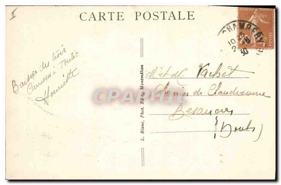CPA Savoie tourisme Chambery Vieille tour semi circulaire le plus ancien vestige du chateau (X siecl — Verso