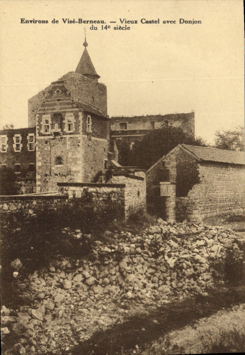 CPA Environs de Vise Berneau Vieux Castel avec Donjon du 14 siecle 