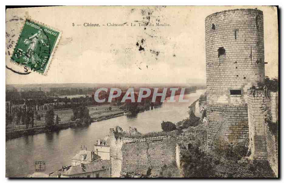 CPA Chinon Chateau La Tour du Moulin 