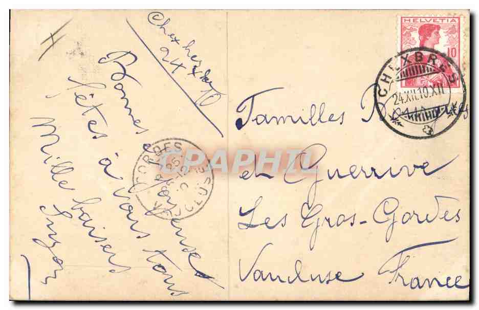 CPA Fantaisie Poupee Enfant  Joyeux Noel  — Verso