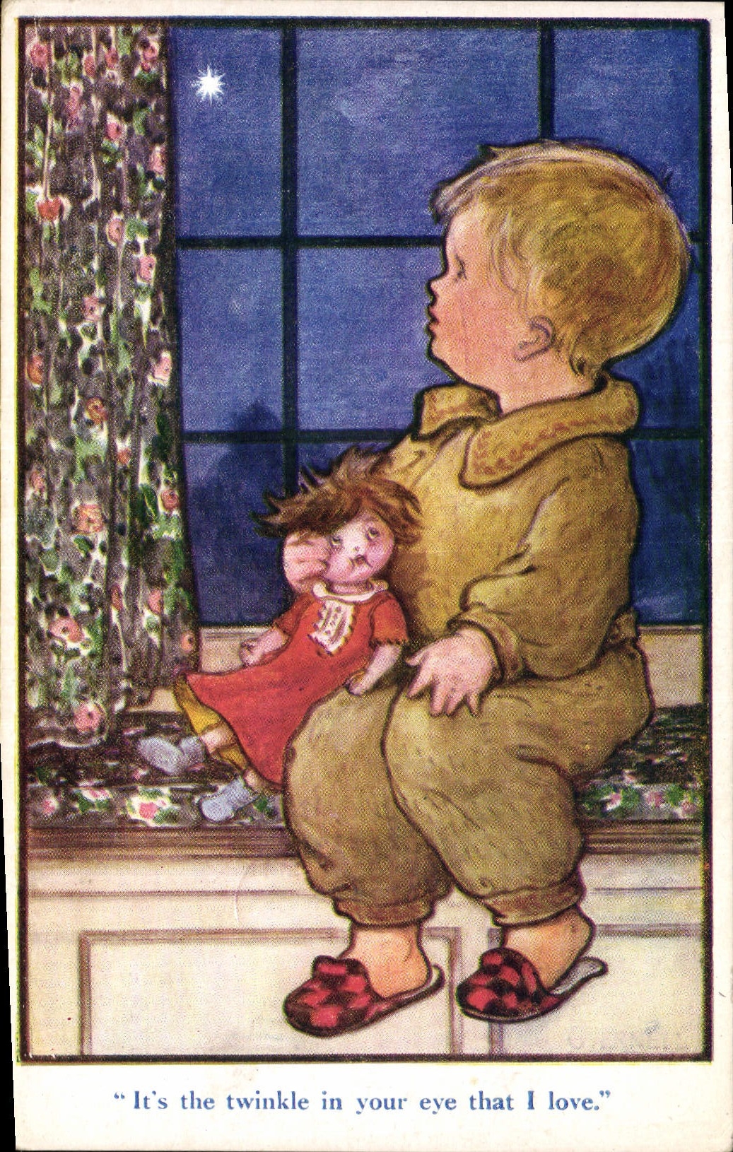 CPA Fantaisie Poupee Enfant  It's the twinkle in your eye that I love 