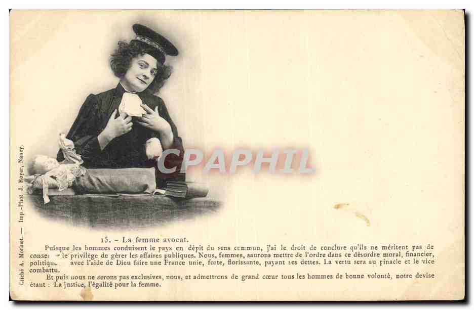 La femme avocat — série 15 — Imp. J. Royer, Nancy