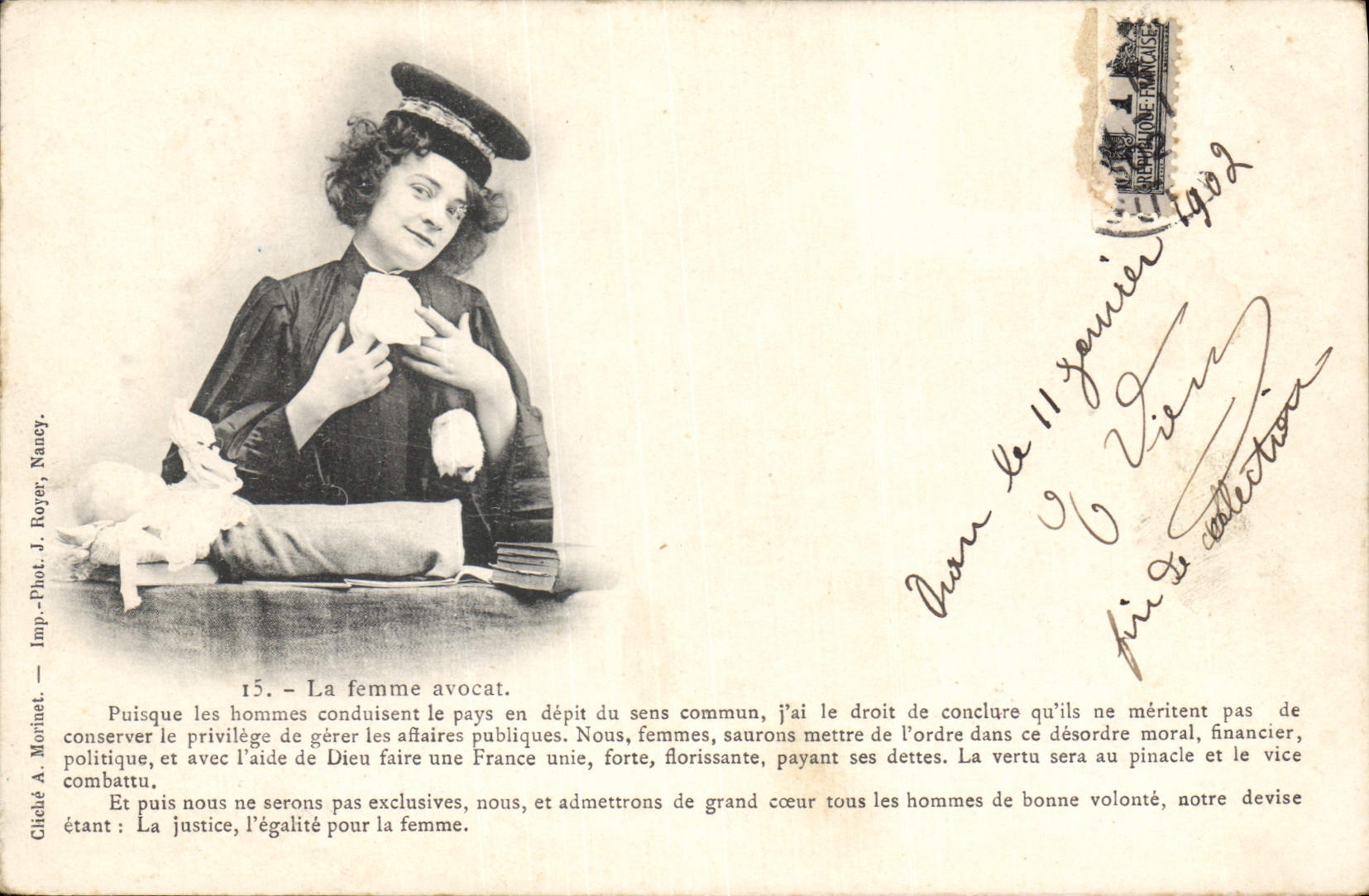 La femme avocat — série 15 — Imp. Phot. J. Royer, Nancy