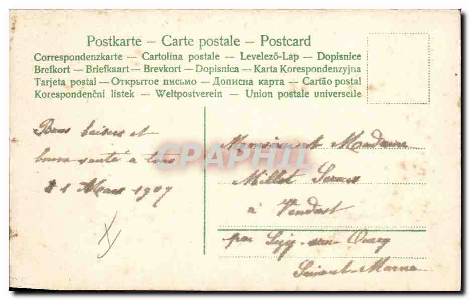 CPA Fantaisie Poupee Enfant  Joyeuses Paques  — Verso