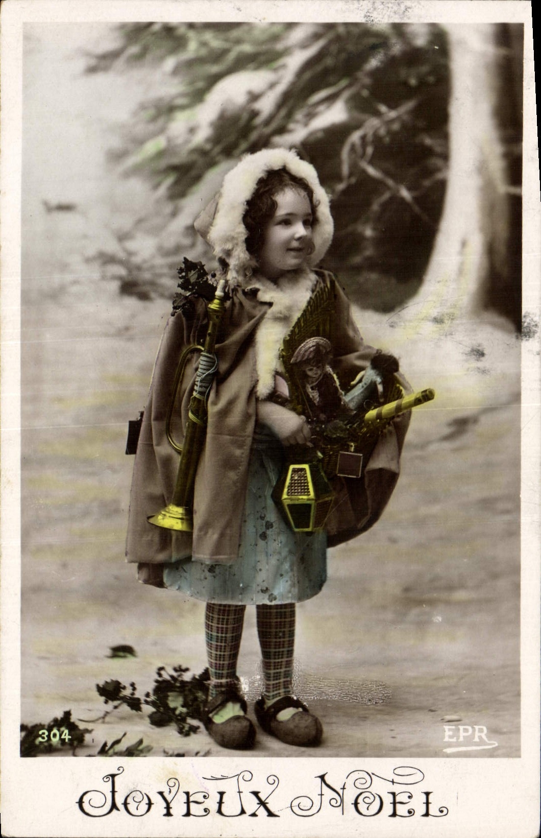 CPA Fantaisie Poupee  Enfant Joyeux Noel 