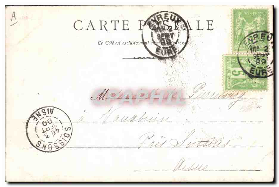 Palais de Justice — Évreux — Éditeur inconnu, n° de série non visible — Verso