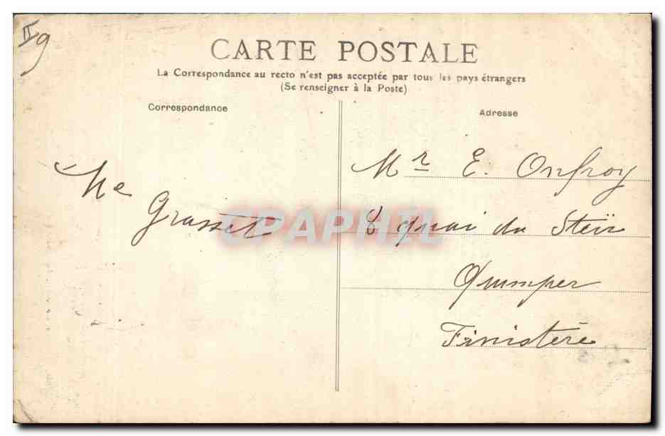 CPA Vallee du Lot espalioin L'Ancien Palais de Justice  — Verso