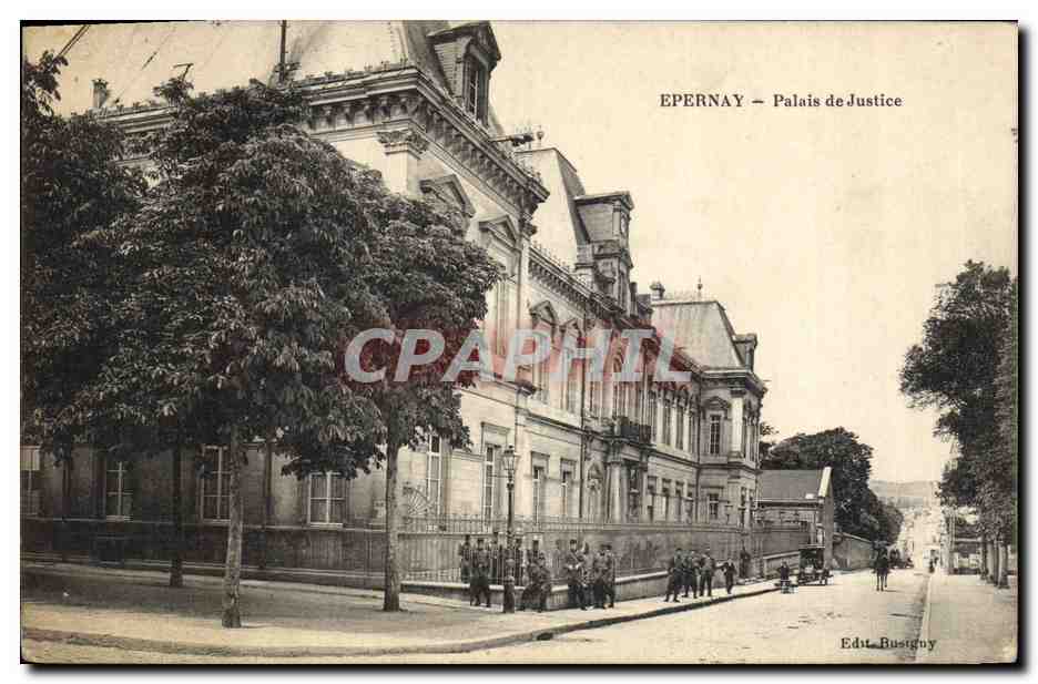 CPA Epernay Palais de Justice Militaria