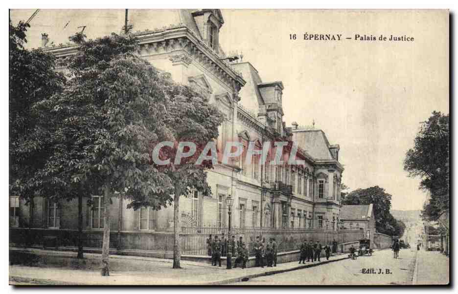 CPA Epernay Palais de Justice Militaria