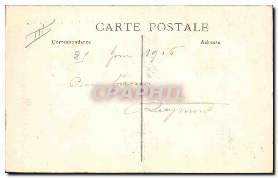 CPA Epernay Palais de Justice Militaria — Verso
