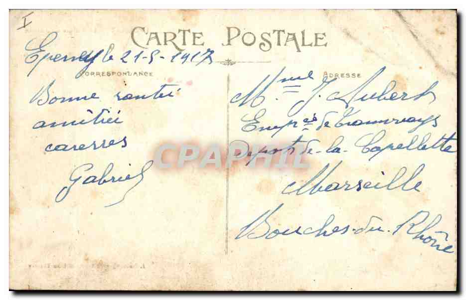 CPA Epernay Le Palais de Justice  — Verso