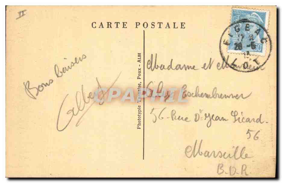 CPA Le Lot illustree Figeac Palais de Justice  — Verso