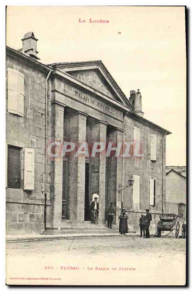 CPA La Lozere Florac Le Palais de Justice 