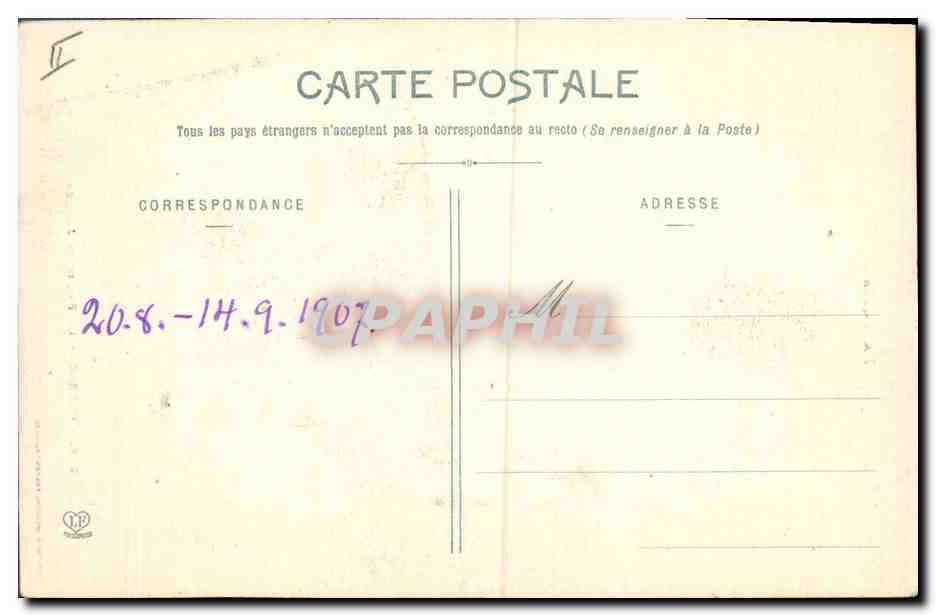 CPA La Lozere Florac Le Palais de Justice  — Verso