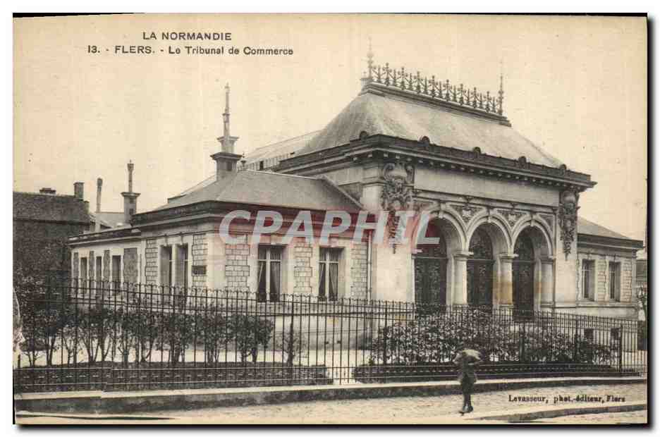 CPA La Normandie Flers Le Tribunal de Commerce 