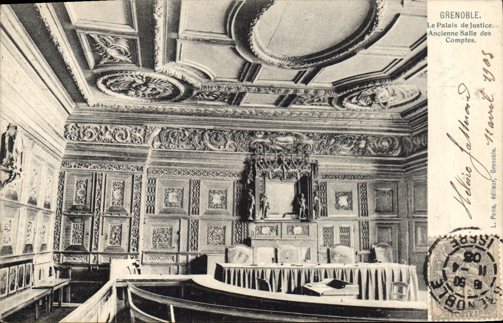 CPA Grenoble Le Palais de Justice Anncienne Salle des Comptes 
