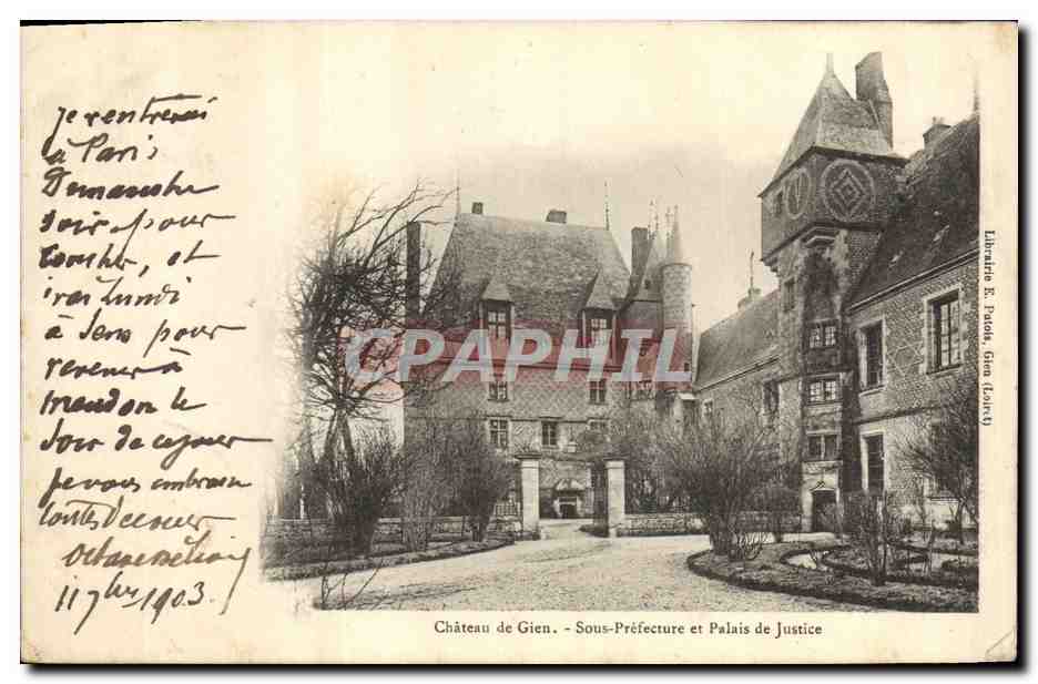 CPA Chateau de Gien Sous Prefecture et Palais de Justice 