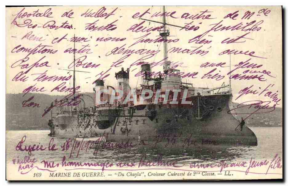 Croiseur Cuirassé "Du Chayla" — Marine de Guerre — LL. — N° 169