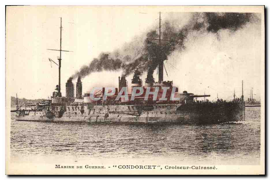 CPA Bateau de Guerre Marine de Guerre Condorcet Croiser Cuirasse 