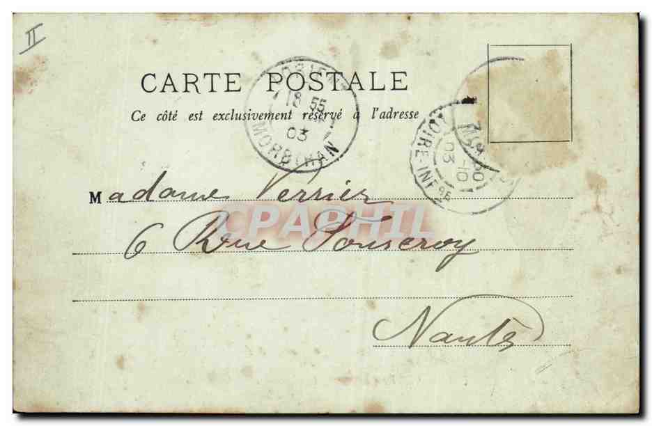 CPA Bateau de Guerre Le De Queydon croiseur cuirasse  — Verso