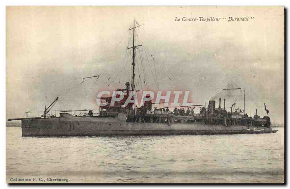 CPA Bateau de Guerre Le contre torpilleur Durandal 