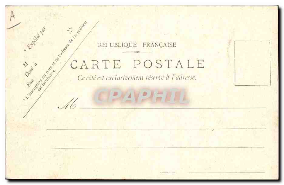 CPA Bateau de Guerre Le Descartes croiseur de 2e classe  — Verso