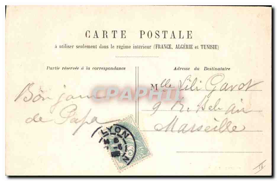 CPA Lyon Prefecture du Rhon  — Verso