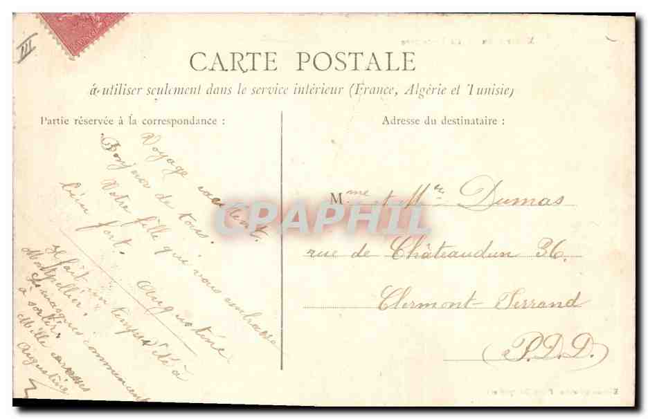 CPA Montpellier La Prefecture  — Verso